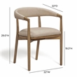 Vina Taupe Vegan Leather Dining Chair