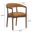 Vina Brown Vegan Leather Dining Chair