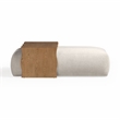 Spencer Cream Performance Basketweave Ottoman with Bridge Table
