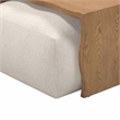 Spencer Cream Performance Basketweave Ottoman with Bridge Table