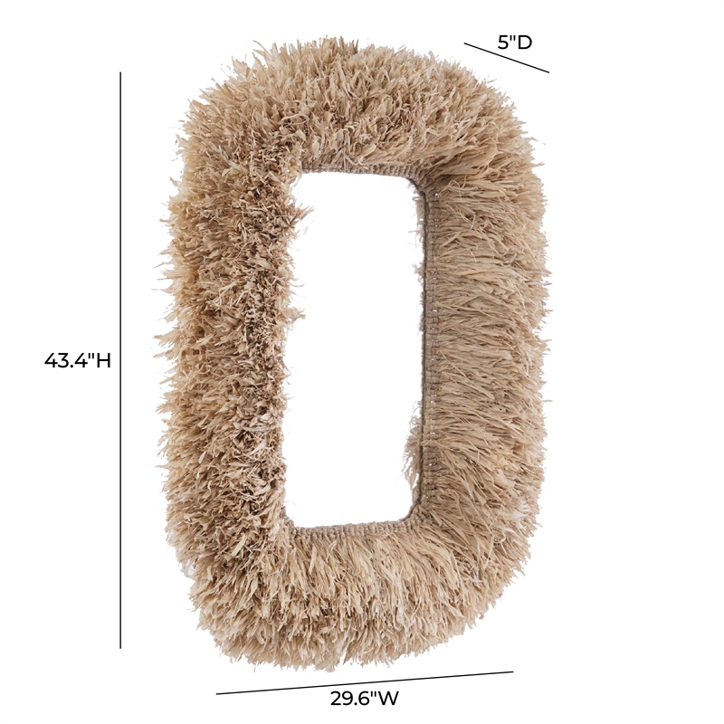 Palm Natural Sisal Rectangular Wall Mirror