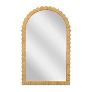 Bama Jumbo Natural Rattan Arched Wall Mirror