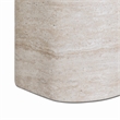 Thyme Faux Travertine Indoor/Outdoor Concrete Side Table