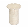 Blossom Faux Travertine Indoor/Outdoor Concrete Side Table