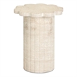 Blossom Faux Travertine Indoor/Outdoor Concrete Side Table