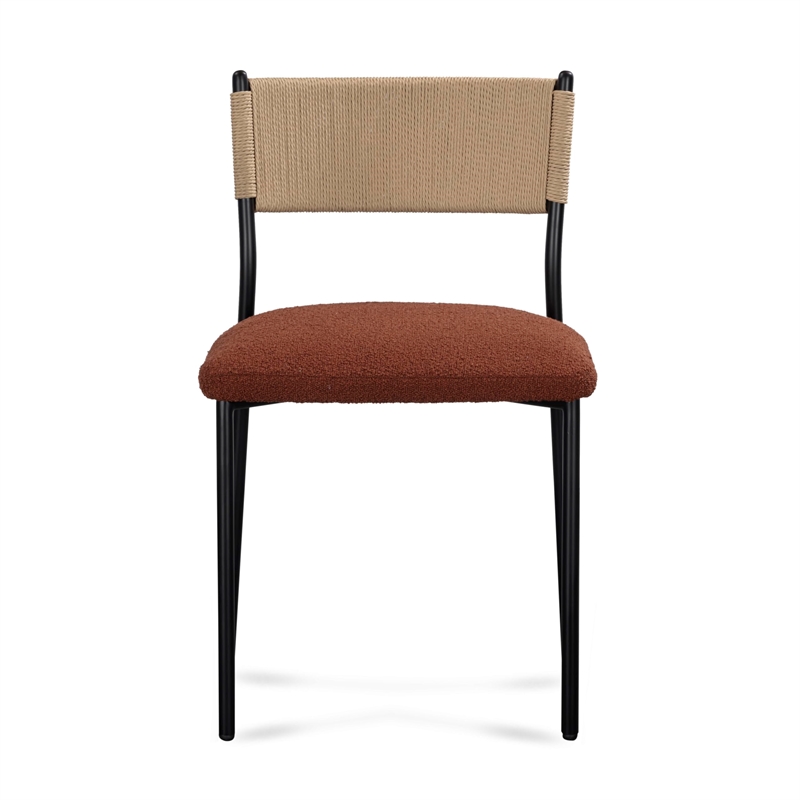 Celine Maroon Performance Boucle Dining Chair - Set of 2