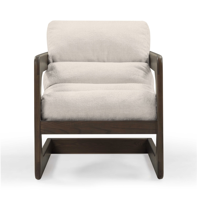Palma Cream Textured Weave Accent Chair