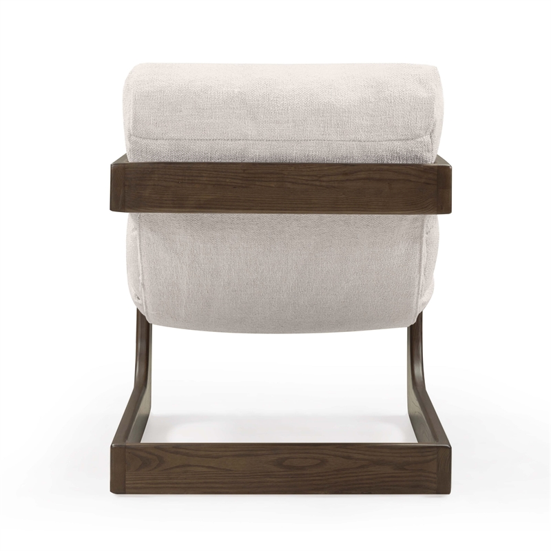 Palma Cream Textured Weave Accent Chair