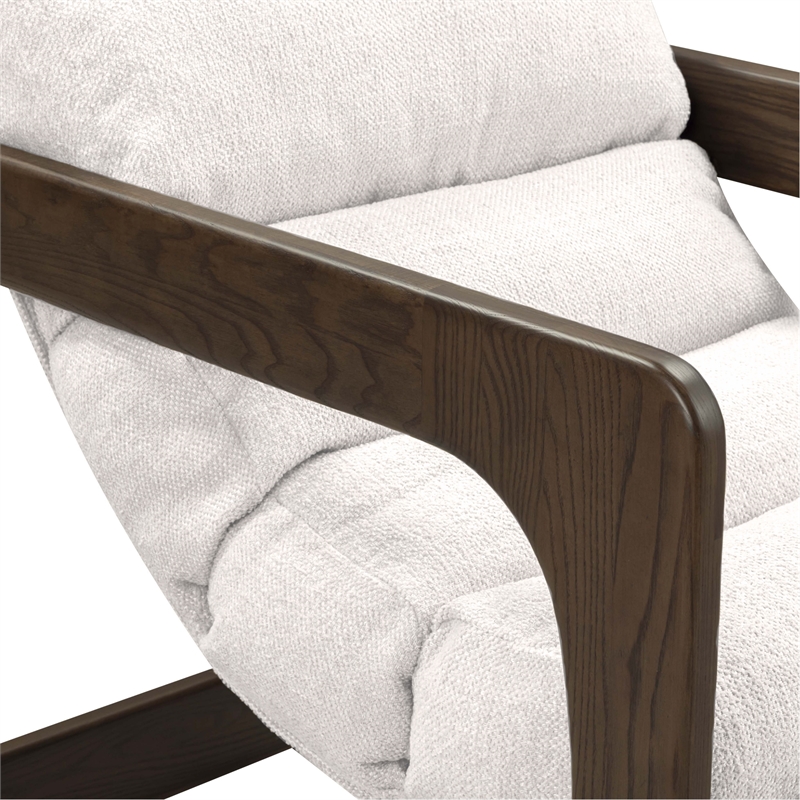 Palma Cream Textured Weave Accent Chair