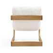 Palma Cream Upcycled Fabric Accent Chair