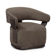 Madison Linen Chenille Swivel Accent Chair in Mink