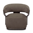 Madison Linen Chenille Swivel Accent Chair in Mink