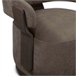 Madison Linen Chenille Swivel Accent Chair in Mink