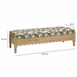 Thelma Cream Leopard Jacquard Bench