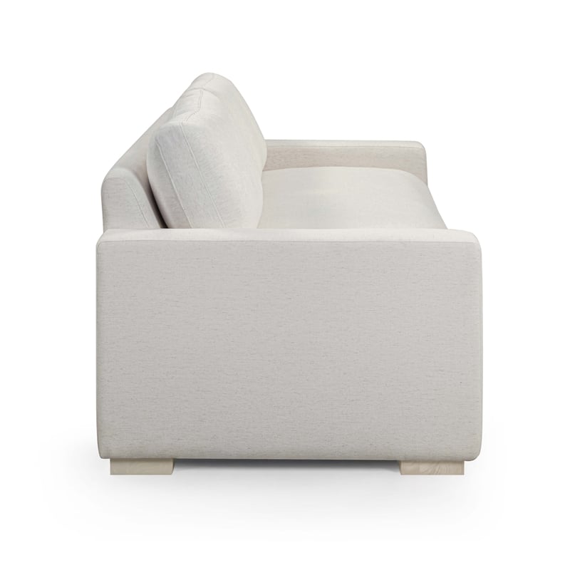 Beckham Cream Upcycled Basketweave 96 inch Sofa