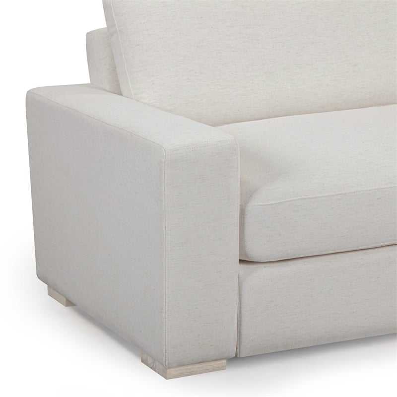 Beckham Cream Upcycled Basketweave 96 inch Sofa