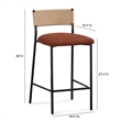 Celine Maroon Performance Boucle Counter Stool