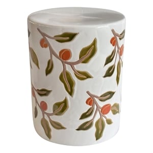 TOV Furniture Tempest Ceramic Table in Orange Citrus