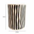 TOV Furniture Tempest Ceramic Table in Black Stripes