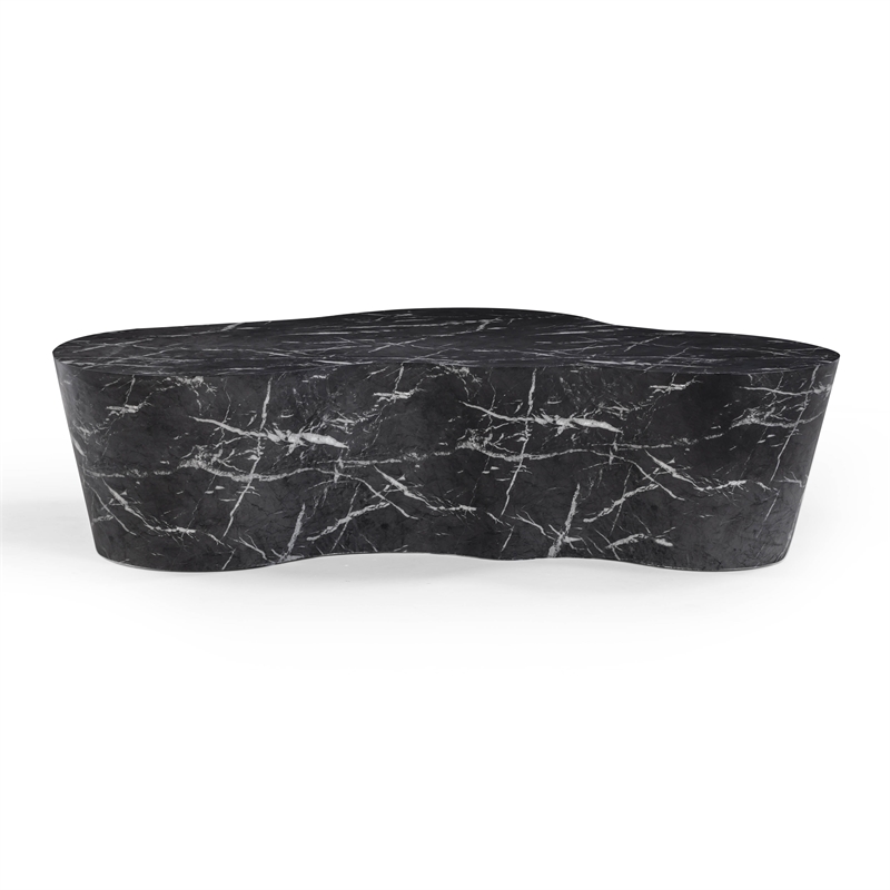 Slab Black Marble Concrete Indoor / Outdoor Coffee Table
