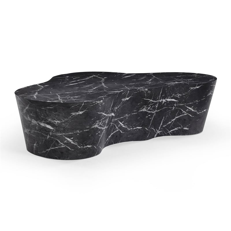 Slab Black Marble Concrete Indoor / Outdoor Coffee Table