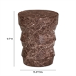 Ayon Faux Red Levanto Concrete Indoor/Outdoor Side Table