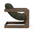 Palma Forest Green Textured Weave Accent Chair