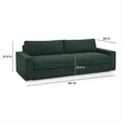 Beckham Forest Green Chenille 96 inch Sofa