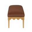 Oodle Bronze Vegan Mohair Upholstered Bench