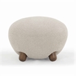 Pucker Warm Grey Boucle Upholstered Ottoman