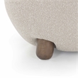 Pucker Warm Grey Boucle Upholstered Ottoman