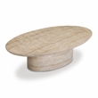 Sonia Faux Travertine Indoor/Outdoor Concrete Coffee Table