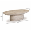 Sonia Faux Travertine Indoor/Outdoor Concrete Coffee Table