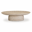 Sonia Faux Travertine Indoor/Outdoor Concrete Coffee Table