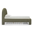 Orphea Kale Green Boucle Queen Bed