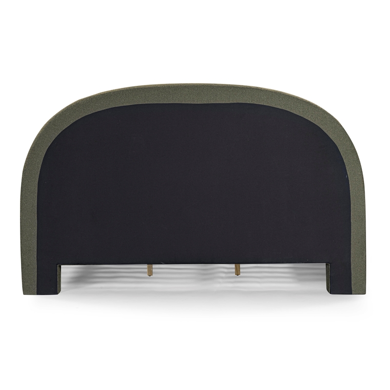Orphea Kale Green Boucle King Bed