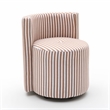 Alyssa Curry Yellow Striped Performance Linen Rolling Desk Chair