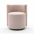 Alyssa Curry Yellow Striped Performance Linen Rolling Desk Chair