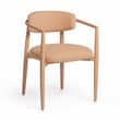 Annika Peach Textured Performance Fabric Outdoor Dining Chair