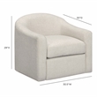 Thao Cream Basketweave Swivel Chair