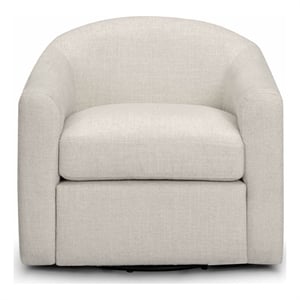 Thao Cream Basketweave Swivel Chair