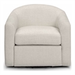 Thao Cream Basketweave Swivel Chair