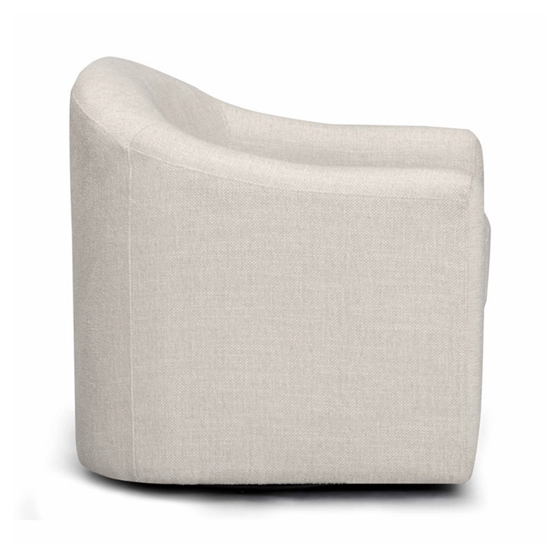 Thao Cream Basketweave Swivel Chair