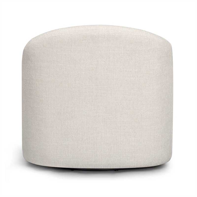 Thao Cream Basketweave Swivel Chair