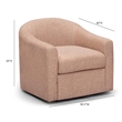 Thao Blush Basketweave Swivel Chair