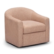 Thao Blush Basketweave Swivel Chair