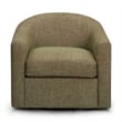 Thao Green Basketweave Swivel Chair