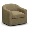 Thao Green Basketweave Swivel Chair