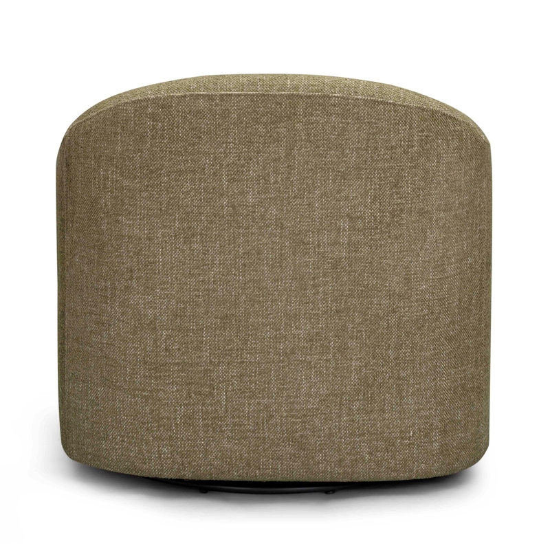 Thao Green Basketweave Swivel Chair