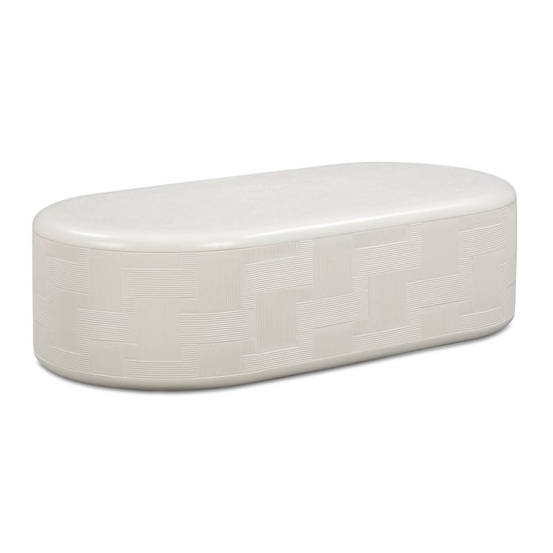 Suraya Ivory Concrete Rounded Coffee Table